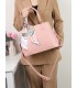 T11640 - Bolso bandolera con pañuelo y asas cortas