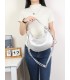 T11852 - Bolso medialuna con bandolera ajustable