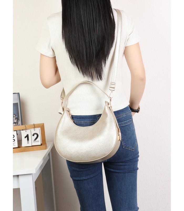 T11852 - Bolso medialuna con bandolera ajustable