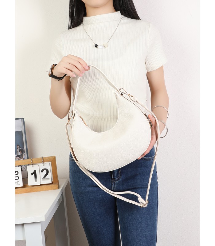 T11852 - Bolso medialuna con bandolera ajustable