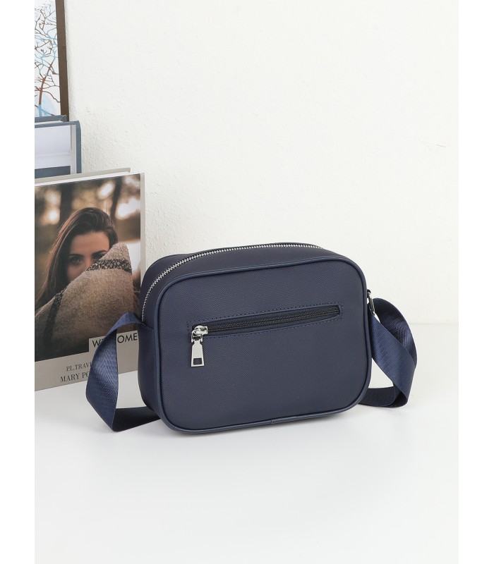 T11680 - Bolso bandolera rectangular con bolsillo de cierre de cremallera