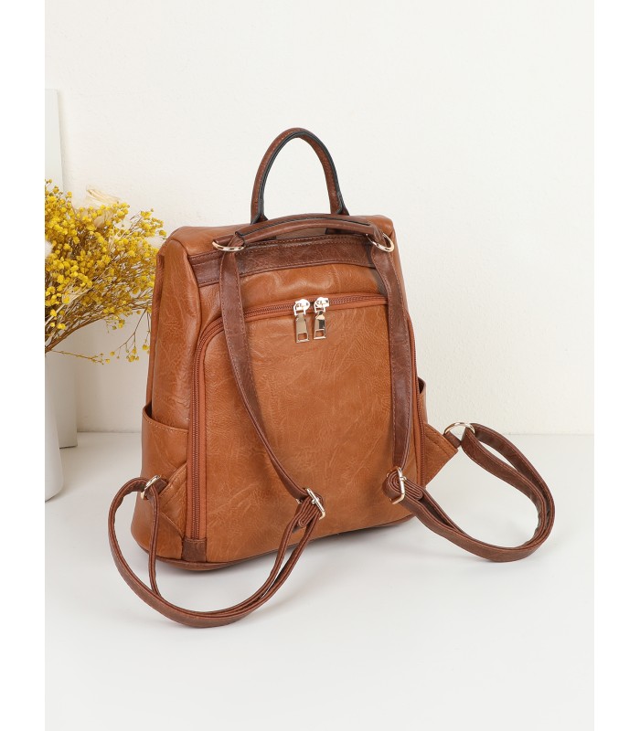 T11752 - Mochila cuadrada con amplio espacio y bolsillo antirrobo