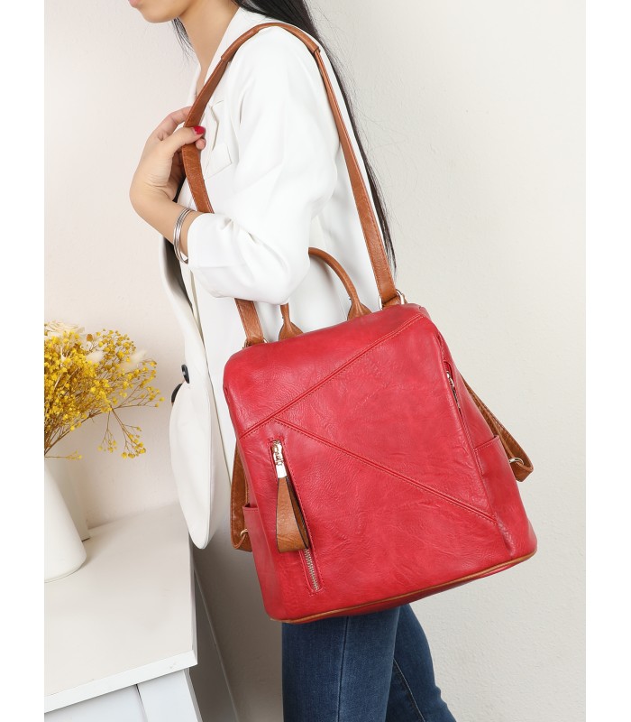 T11752 - Mochila cuadrada con amplio espacio y bolsillo antirrobo