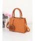 T11562 - Bolso bandolera con asas pequeñas y borla textura cuarteada