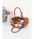 T11581 - Bolso bandolera con pañuelo y adornos dorados