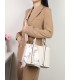 T11581 - Bolso bandolera con pañuelo y adornos dorados