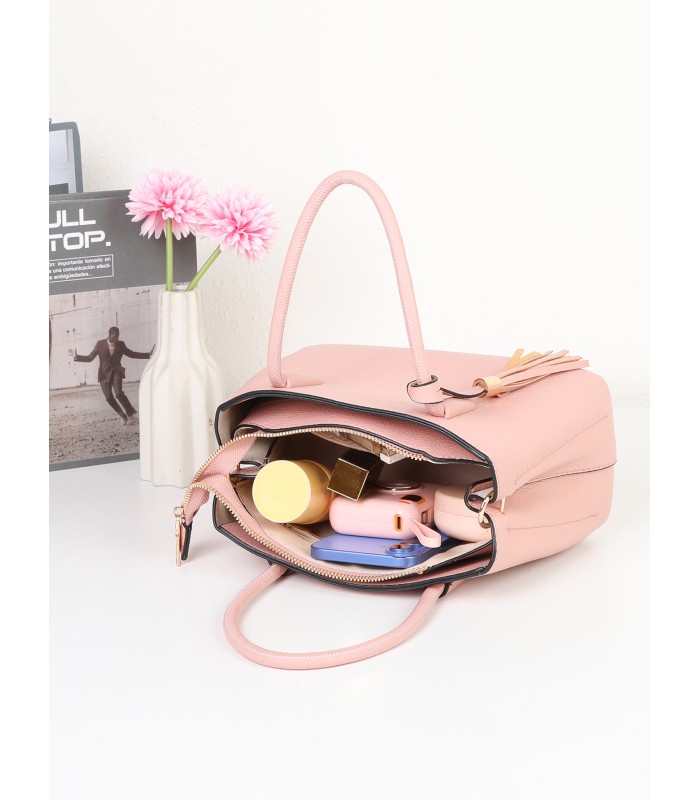 T11718 - Bolso bandolera con amplio espacio interior y asa para llevarlo junto con una bandolera a juego