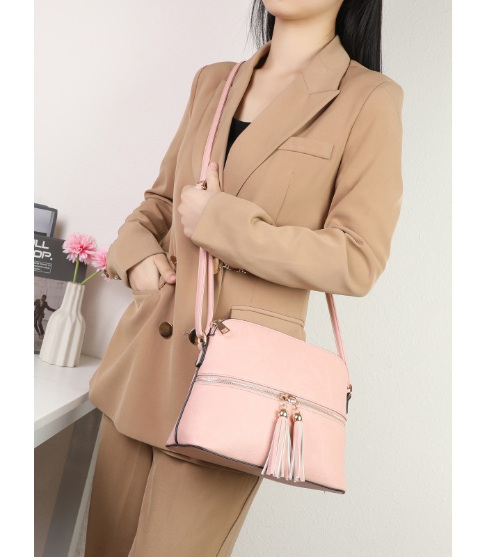 R9354-1- Bolso bandolera con borlas de adorno