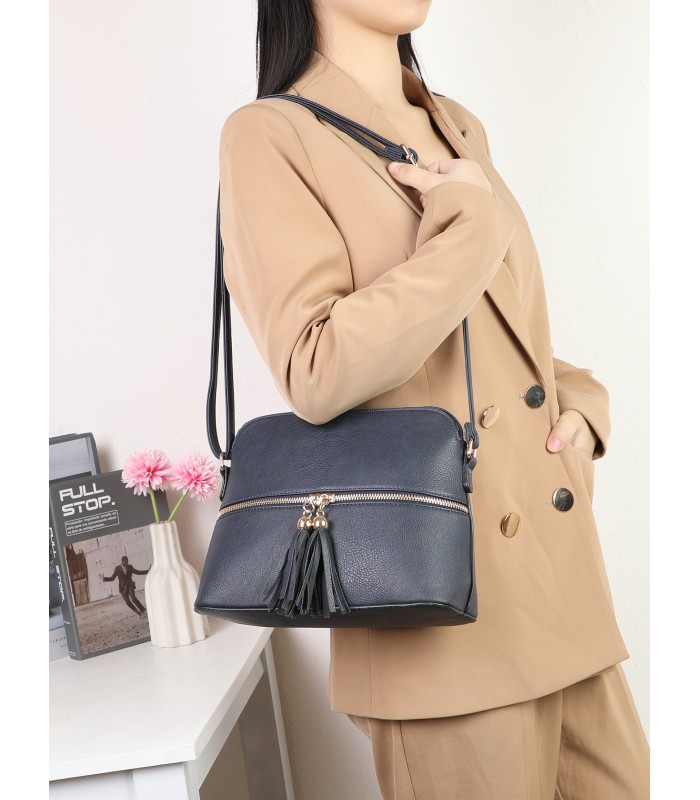 R9354-1- Bolso bandolera con borlas de adorno