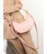 T11851 - Bolso de media luna con doble bandolera de cadena dorada