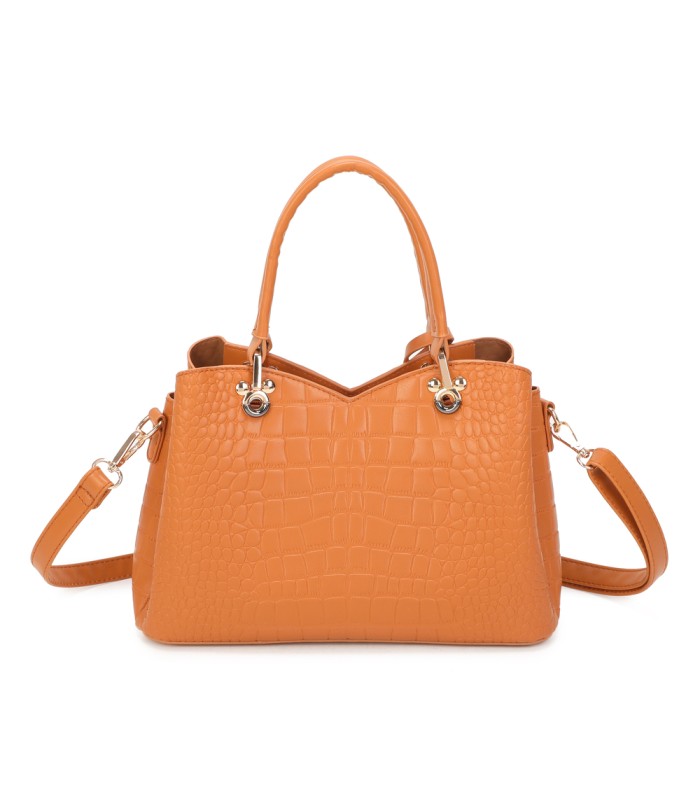 T11920-Bolso bandolera de dama con textura cuarteada