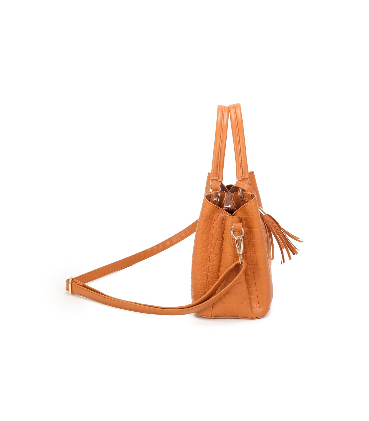 T11920-Bolso bandolera de dama con textura cuarteada
