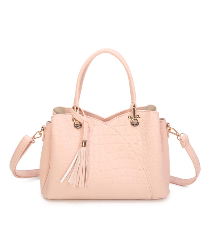 T11920-Bolso bandolera de dama con textura cuarteada