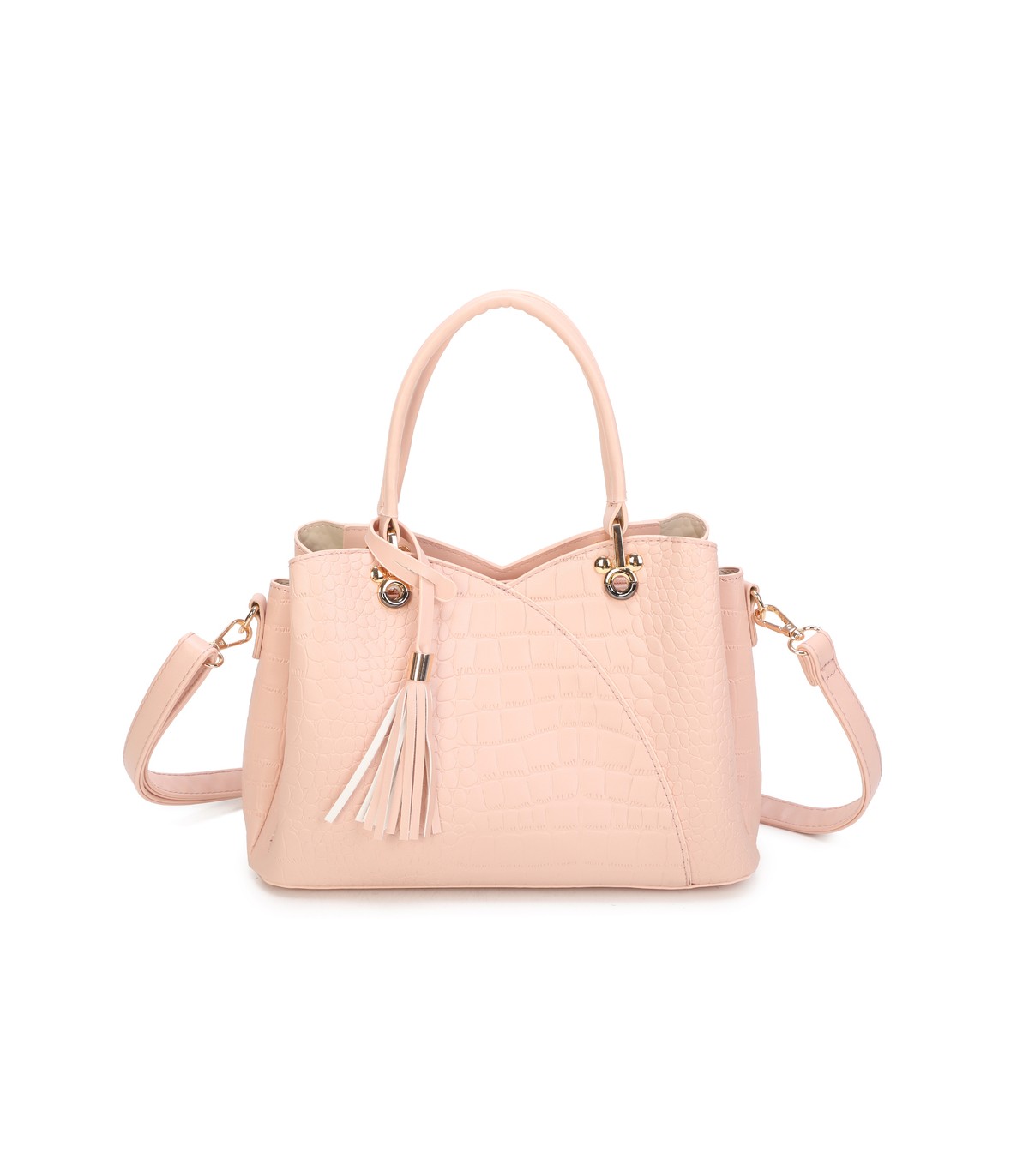 T11920-Bolso bandolera de dama con textura cuarteada