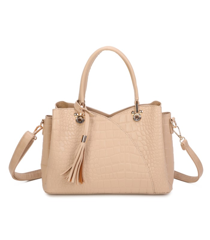 T11920-Bolso bandolera de dama con textura cuarteada