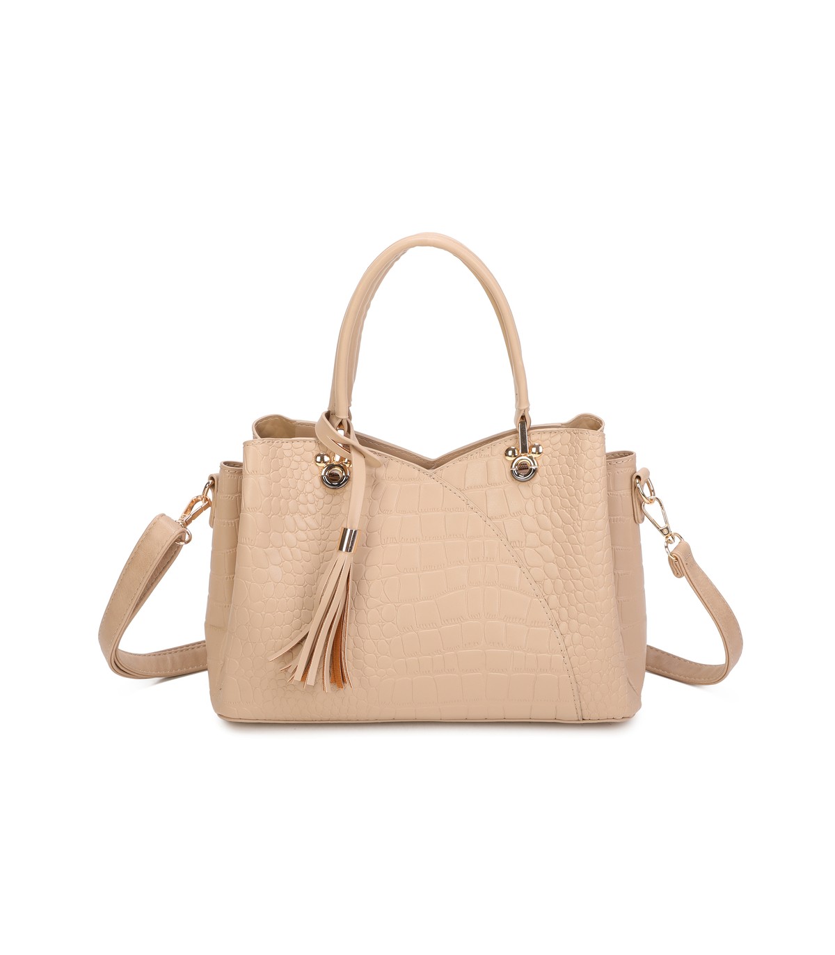 T11920-Bolso bandolera de dama con textura cuarteada