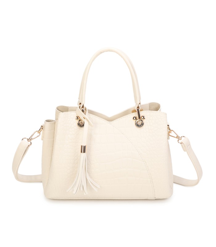 T11920-Bolso bandolera de dama con textura cuarteada