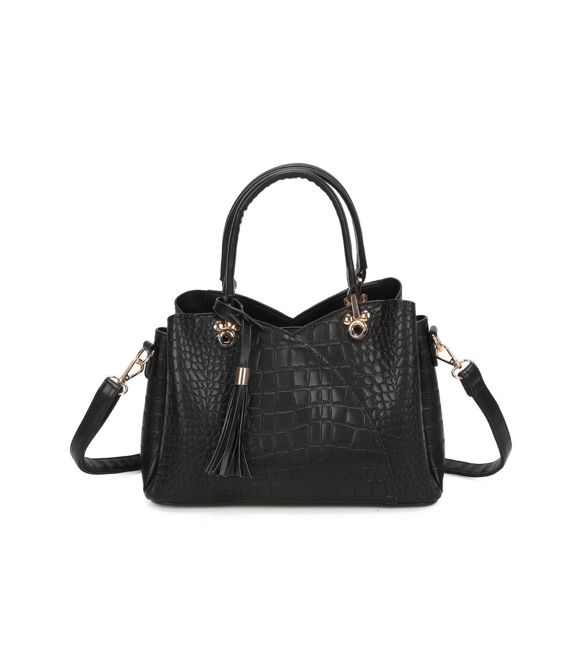 T11920-Bolso bandolera de dama con textura cuarteada