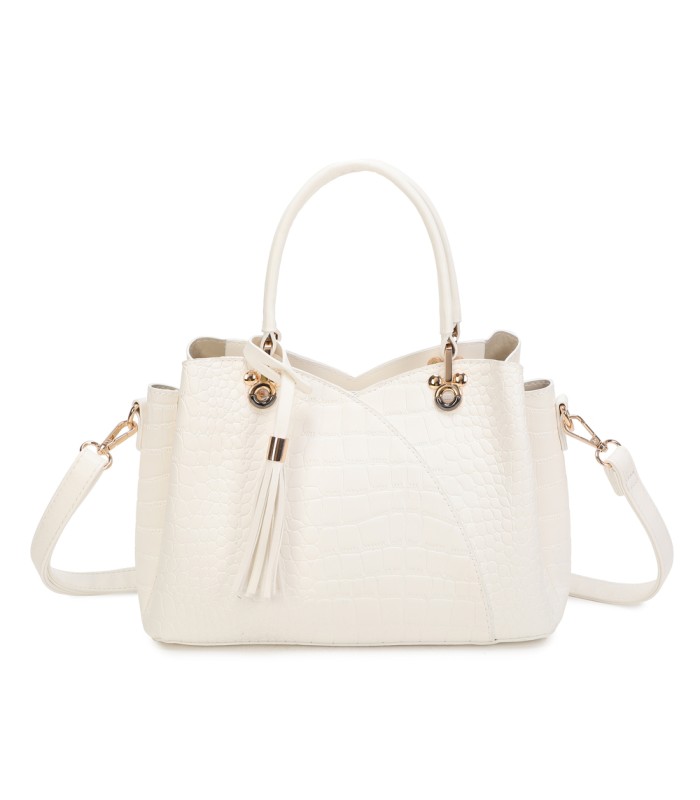 T11920-Bolso bandolera de dama con textura cuarteada
