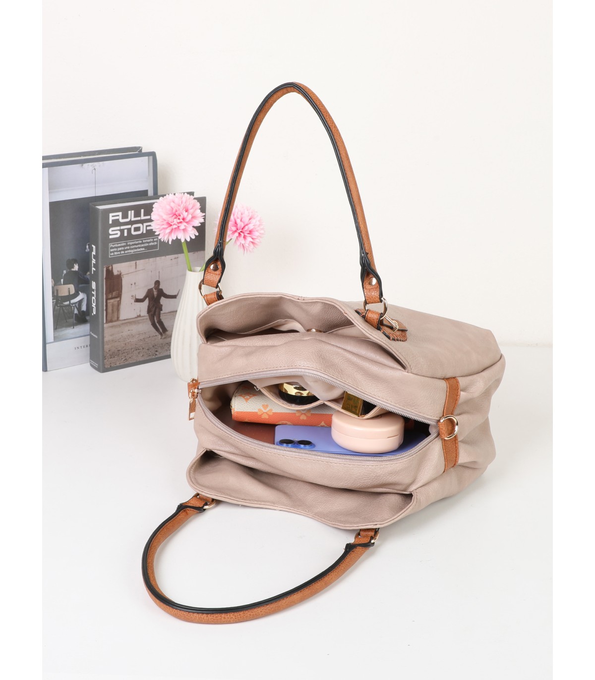 T11744 - Bolso con bandolera y varios compartimentos