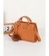 T11513 - Bolso bandolera con asas de metal redondas y borla a juego