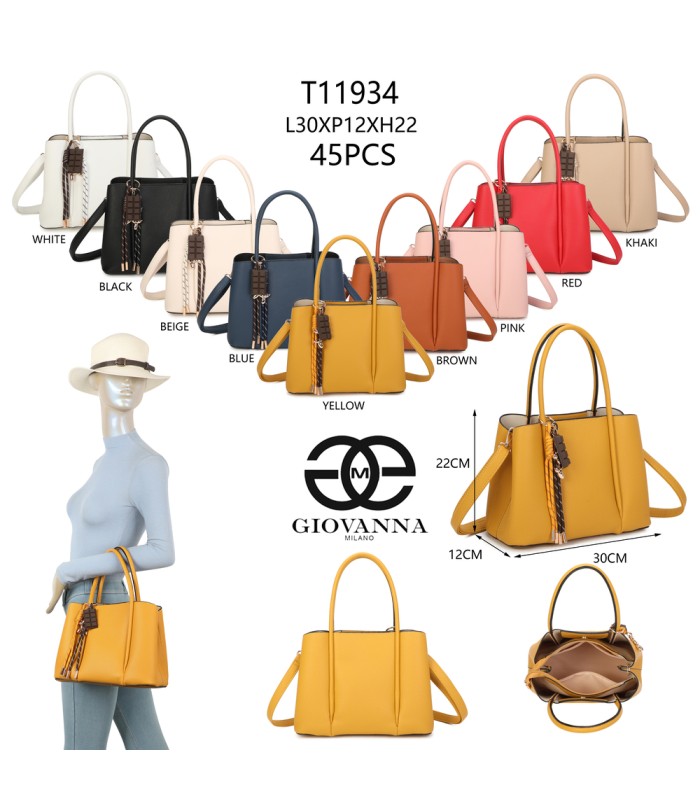T11934-bolso tipo tote mediano con un diseño estructurado y minimalista