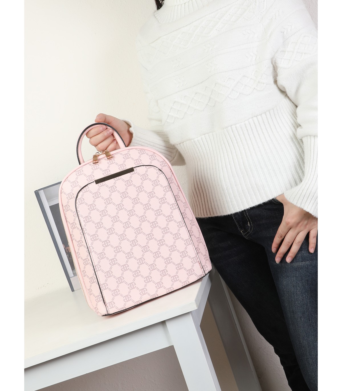 T11923-Mochila de moda con diseño estampado
