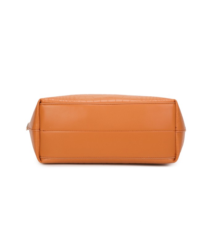 T11921-Bolso Acabado con relieve tipo piel de cocodrilo (croco)
