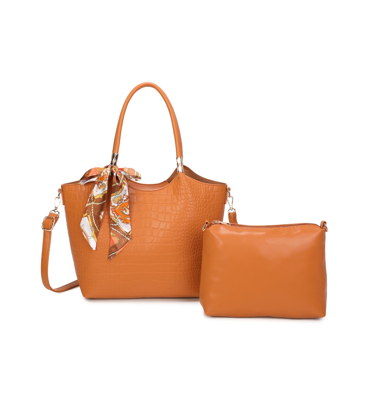 T11921-Bolso Acabado con relieve tipo piel de cocodrilo (croco)