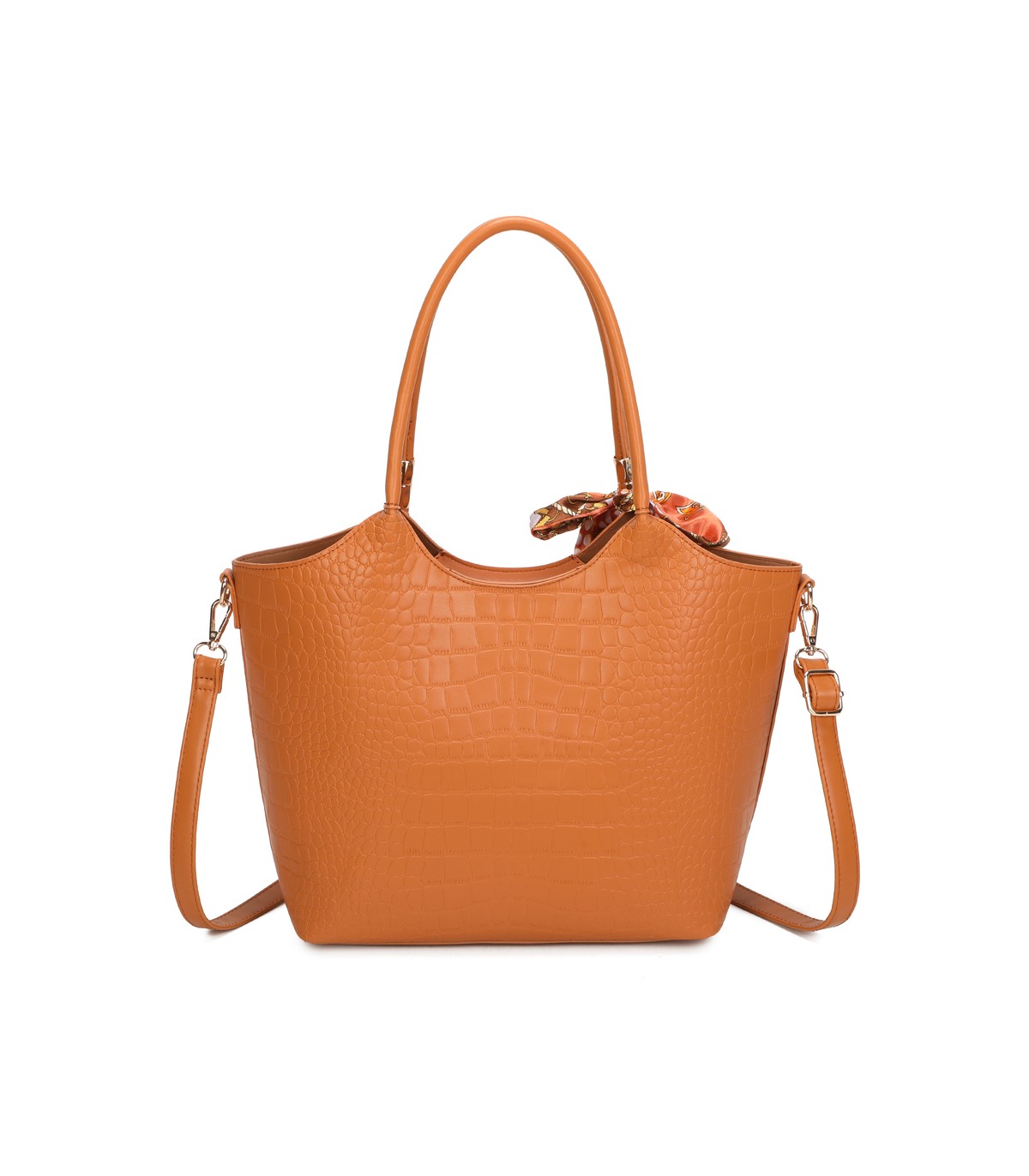 T11921-Bolso Acabado con relieve tipo piel de cocodrilo (croco)