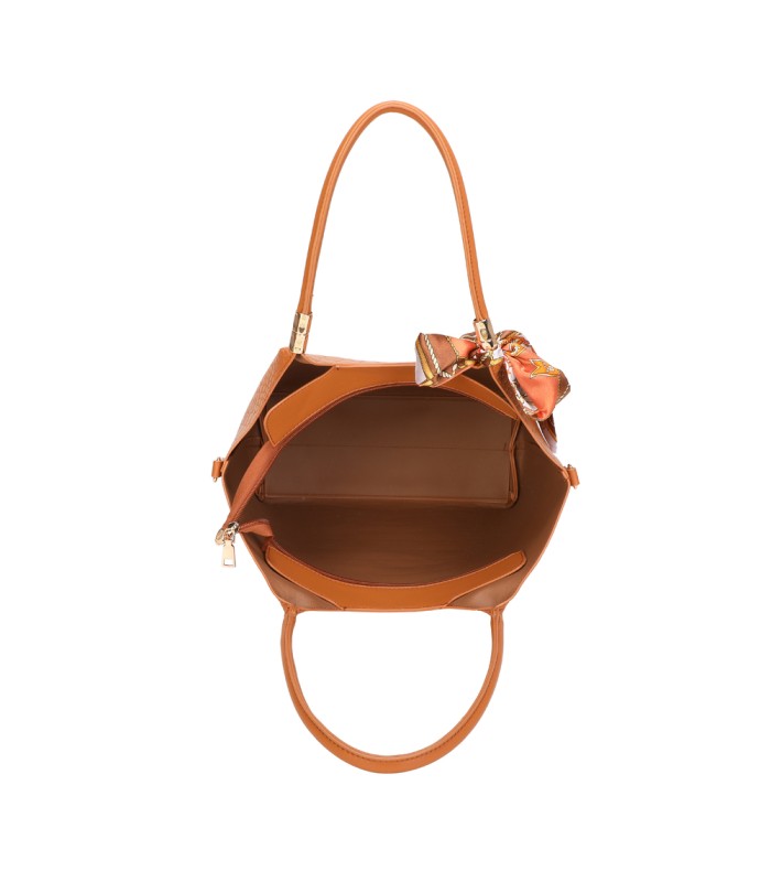T11921-Bolso Acabado con relieve tipo piel de cocodrilo (croco)