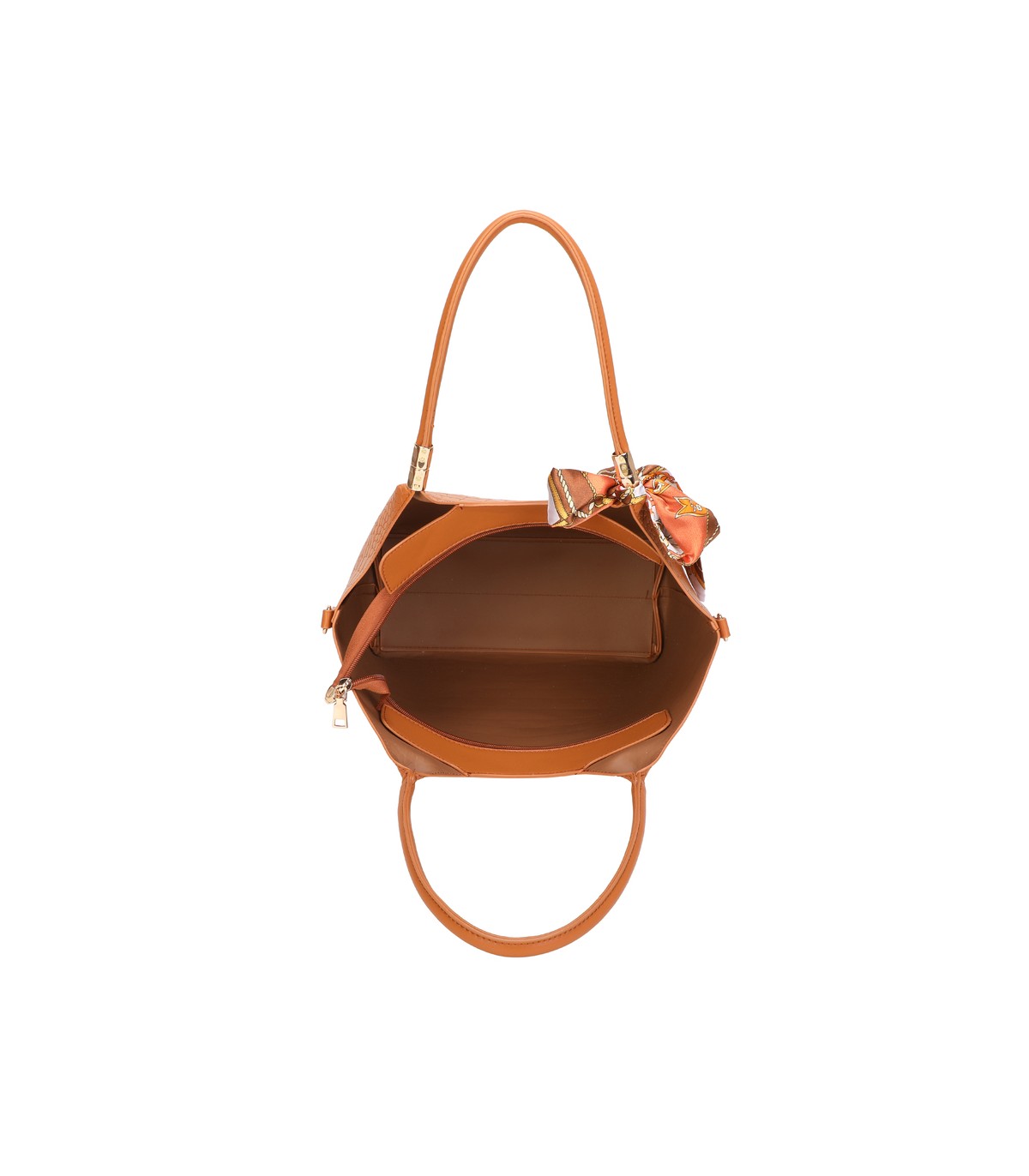 T11921-Bolso Acabado con relieve tipo piel de cocodrilo (croco)
