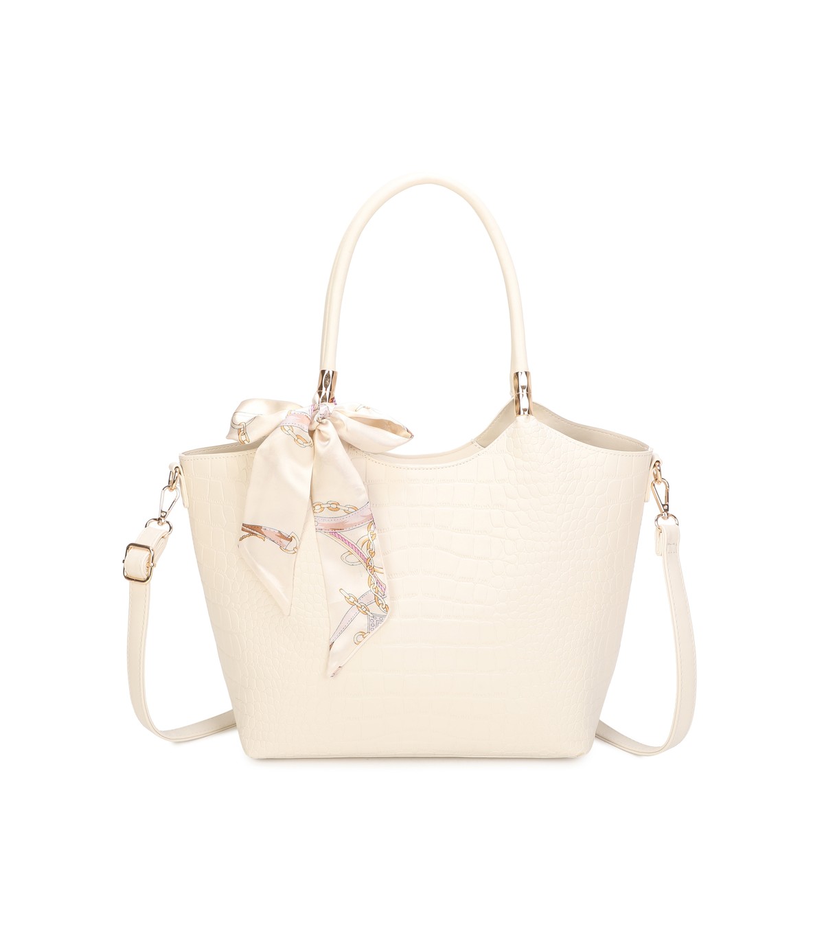 T11921-Bolso Acabado con relieve tipo piel de cocodrilo (croco)