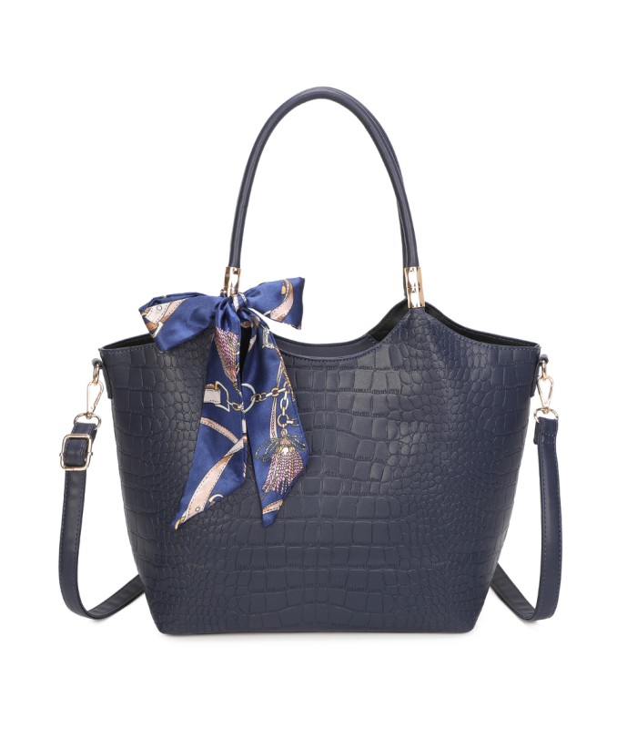 T11921-Bolso Acabado con relieve tipo piel de cocodrilo (croco)