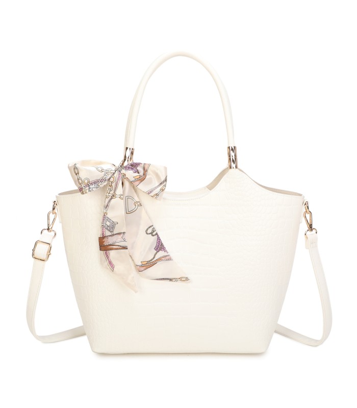 T11921-Bolso Acabado con relieve tipo piel de cocodrilo (croco)