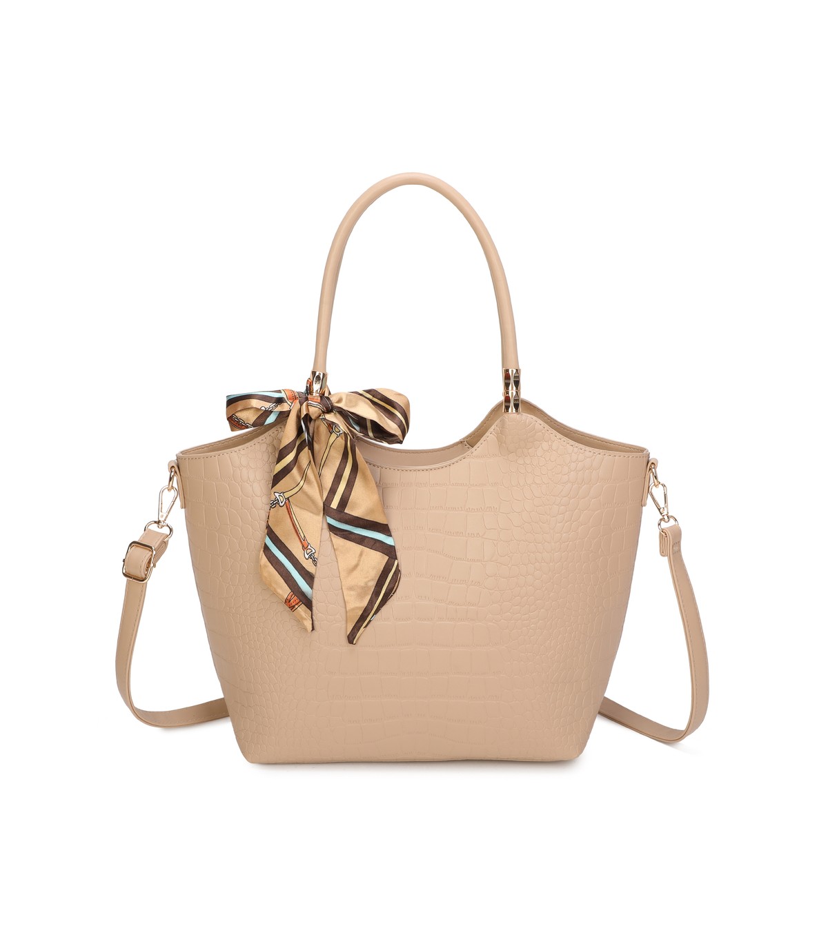 T11921-Bolso Acabado con relieve tipo piel de cocodrilo (croco)