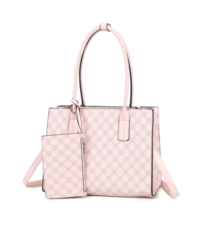 T11925- Bolso con Diseño de monograma geométrico clásico