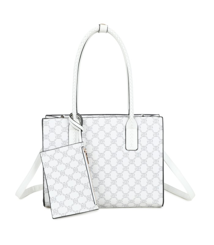 T11925- Bolso con Diseño de monograma geométrico clásico