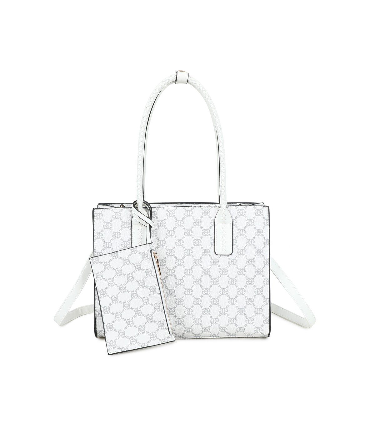T11925- Bolso con Diseño de monograma geométrico clásico