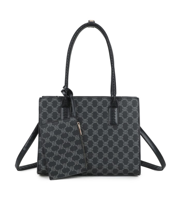 T11925- Bolso con Diseño de monograma geométrico clásico