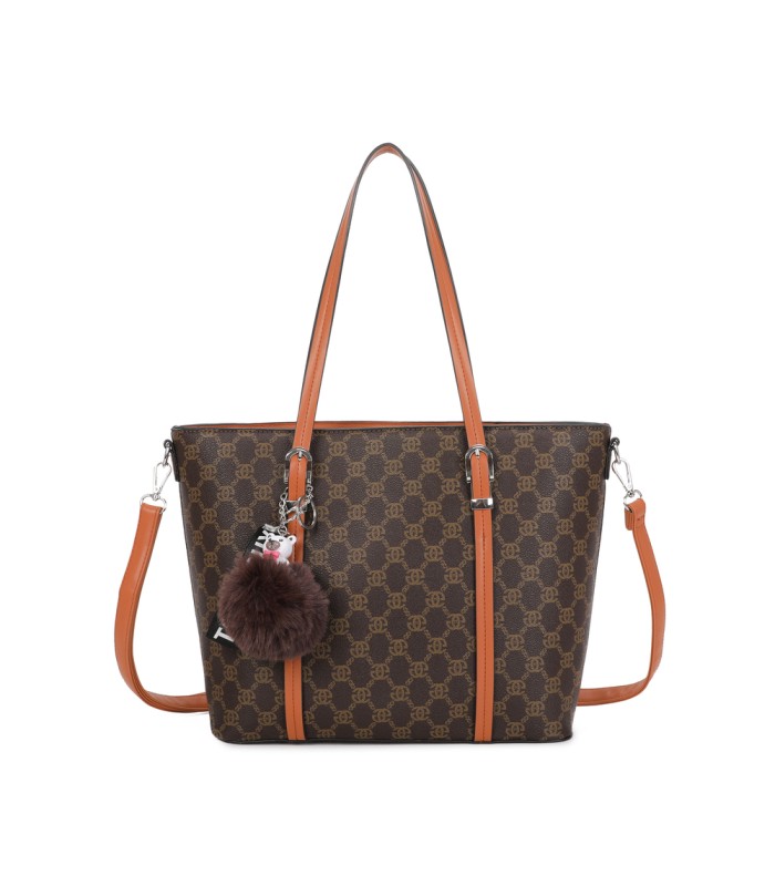 T11785-Bolso tipo "Shopper/Tote" de gran capacidad con una silueta estructurada y elegante.