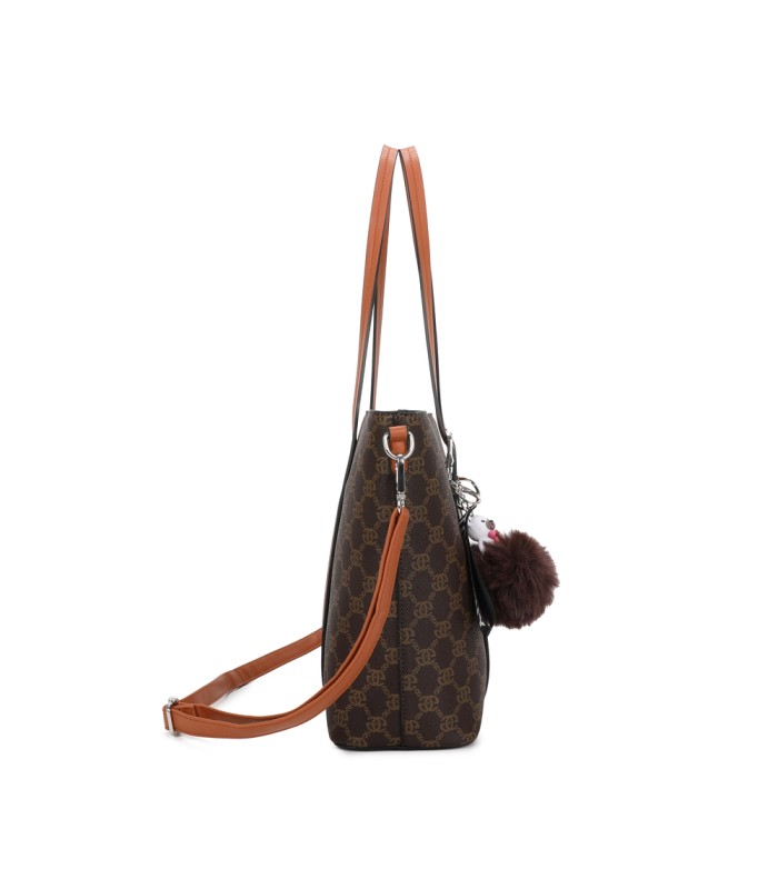 T11785-Bolso tipo "Shopper/Tote" de gran capacidad con una silueta estructurada y elegante.