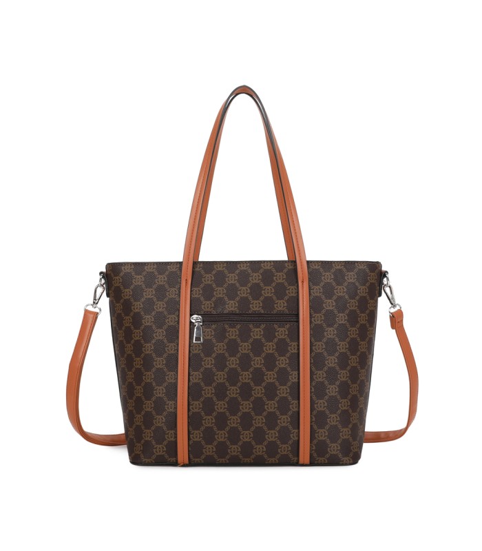 T11785-Bolso tipo "Shopper/Tote" de gran capacidad con una silueta estructurada y elegante.