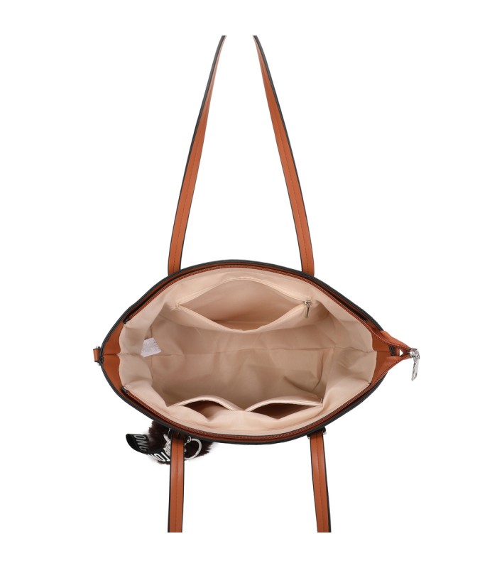 T11785-Bolso tipo "Shopper/Tote" de gran capacidad con una silueta estructurada y elegante.