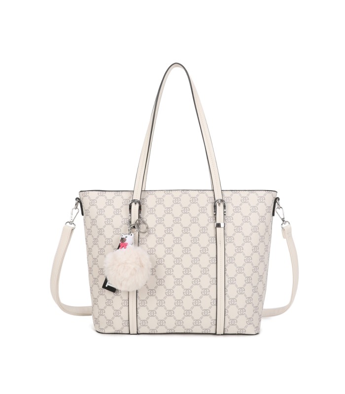 T11785-Bolso tipo "Shopper/Tote" de gran capacidad con una silueta estructurada y elegante.
