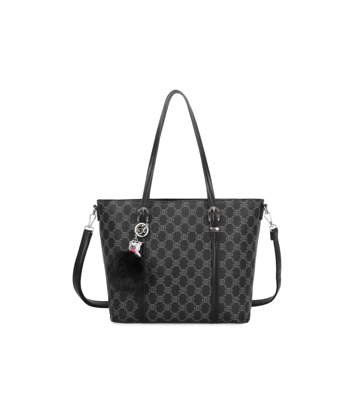 T11785-Bolso tipo "Shopper/Tote" de gran capacidad con una silueta estructurada y elegante.