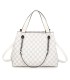 T11924-Bolso tipo tote elegante con monograma clásico y detalles modernos de cadenas