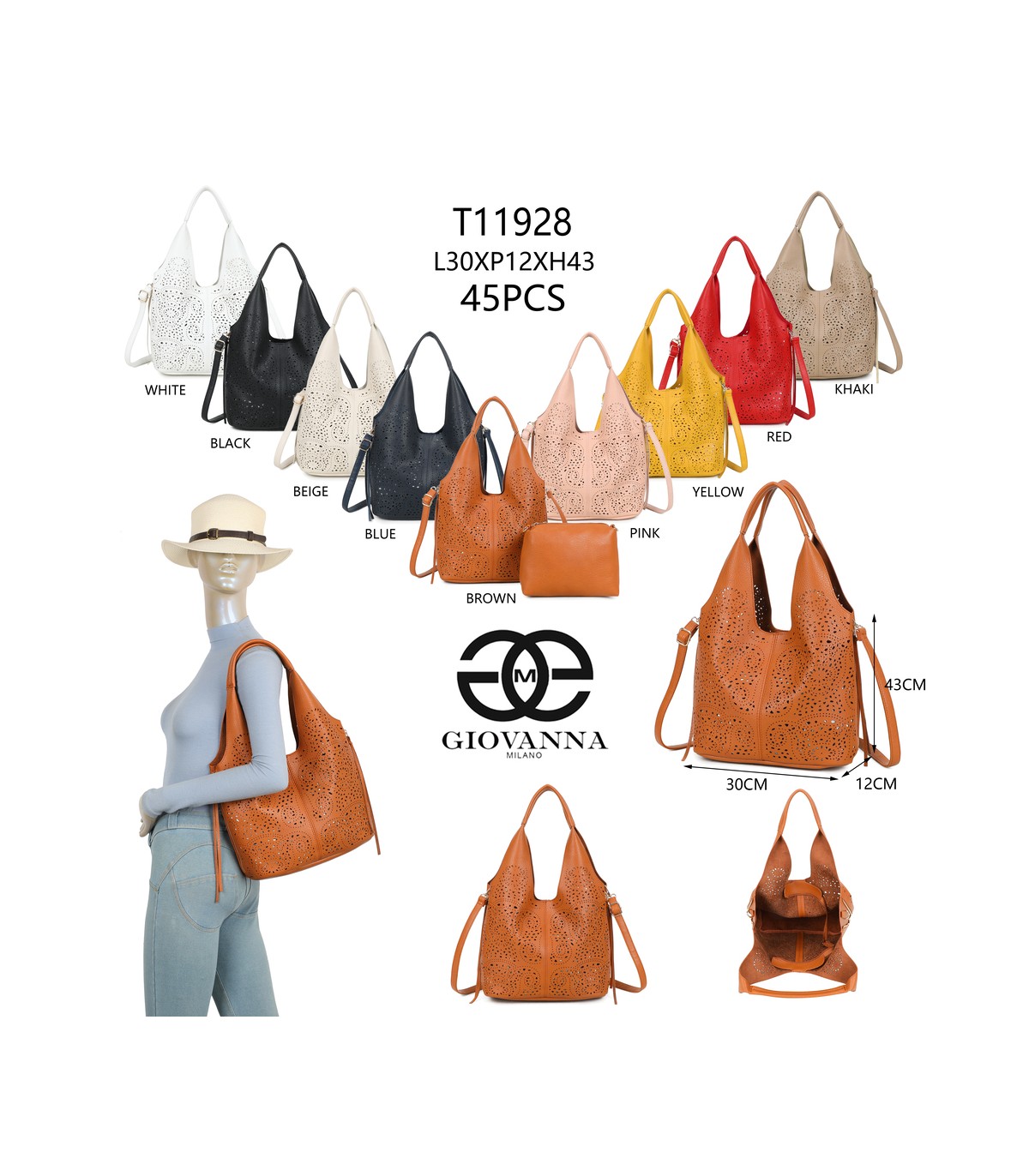 T11928-Bolso tipo Hobo o de hombro, caracterizado por un diseño artístico con calados
