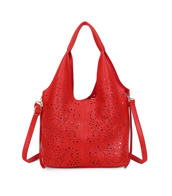 T11928-Bolso tipo Hobo o de hombro, caracterizado por un diseño artístico con calados