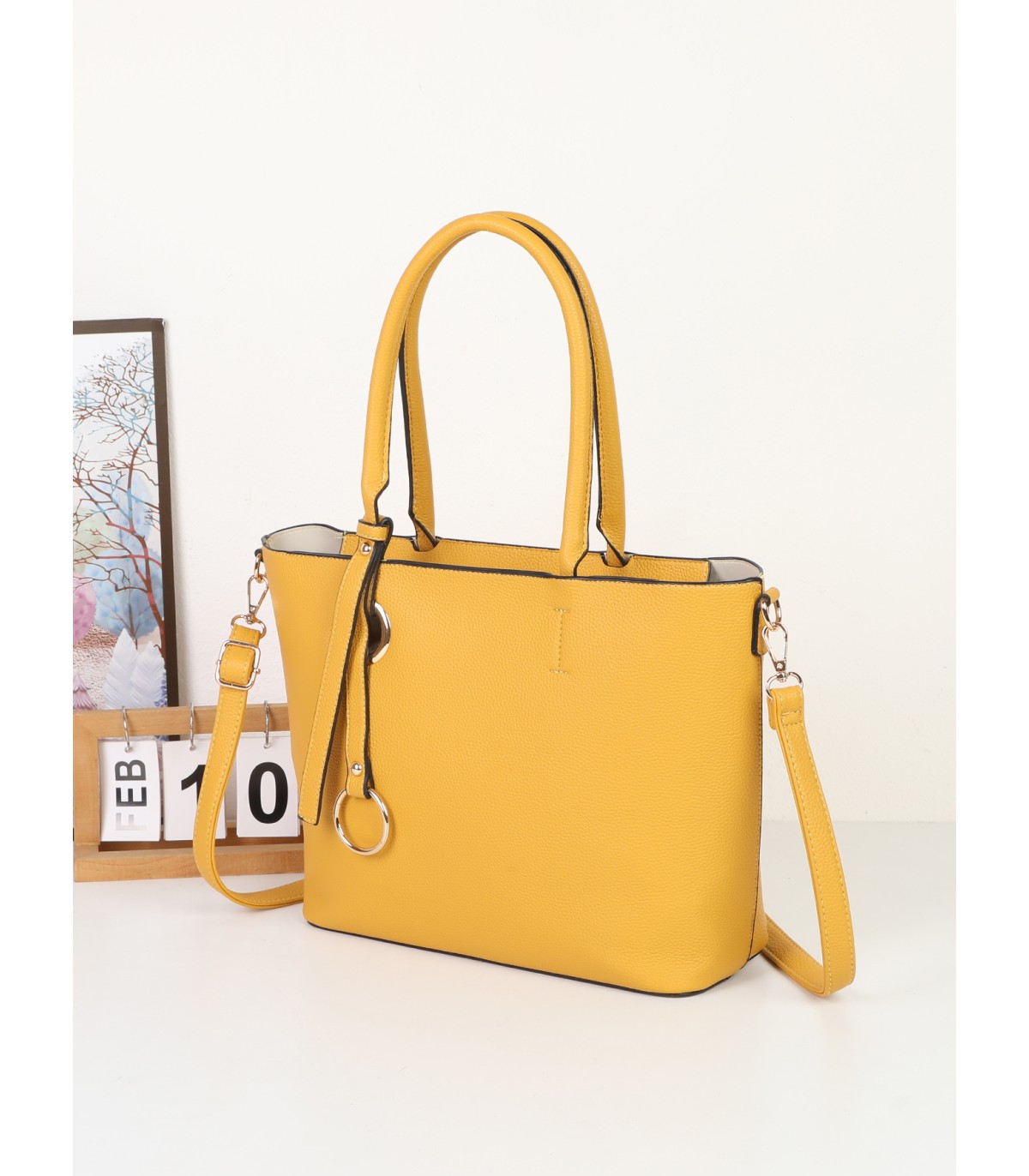 T11932-bolso tipo tote con estilo clasico